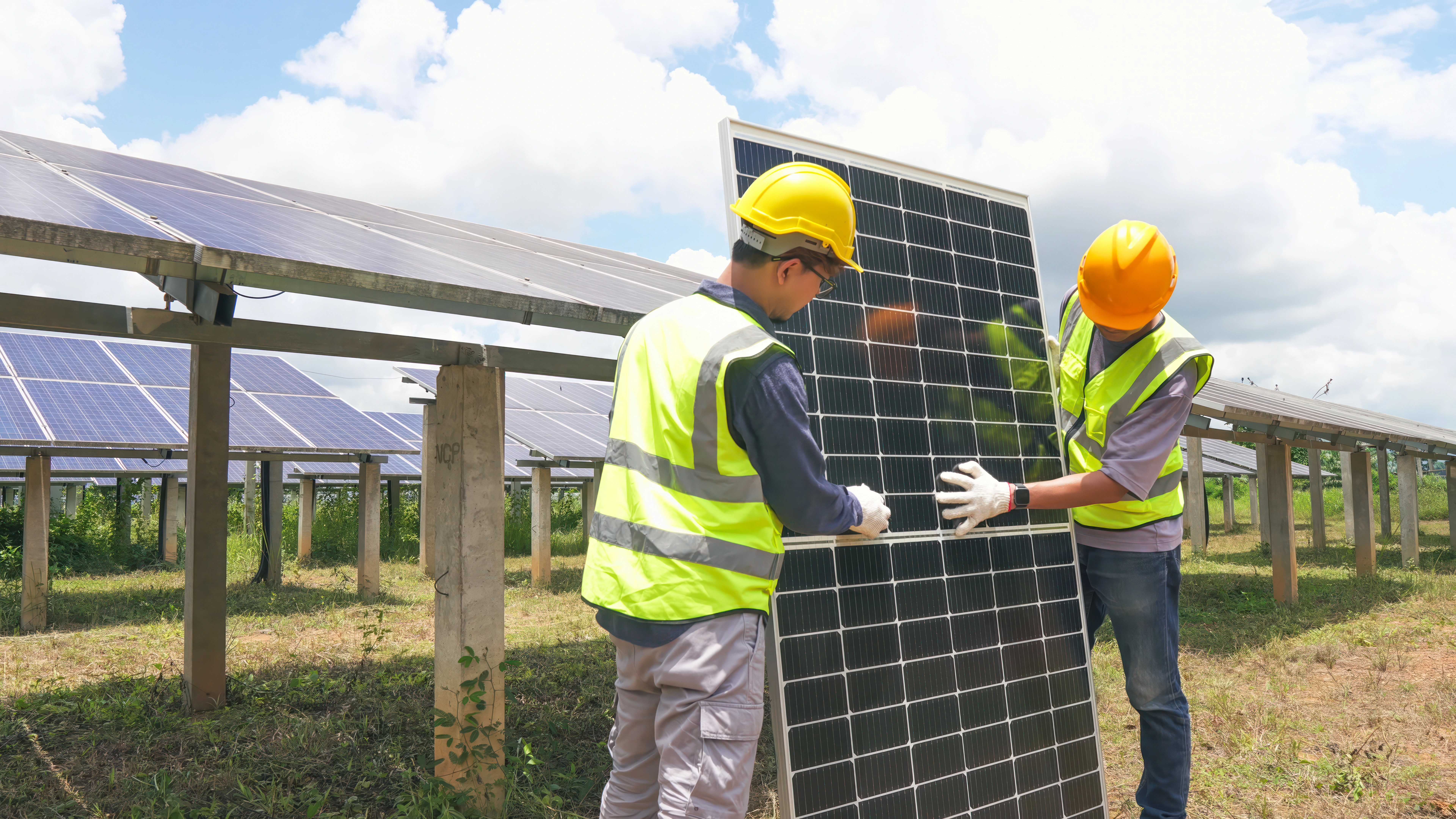 Utility scale solar field